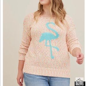 Torrid size 6 flamingo sweater